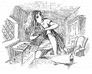 Shrunken Alice from Alice’s Adventures in Wonderland, illustrations first published 1946