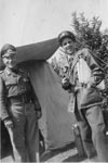 The now commissioned, Captain Peake as war artist, June 1945