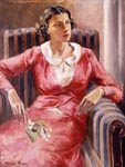 The actress, Monica MacDonald, oils 1932
